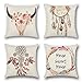 Artscope 4er-Set Dekorativ Kissenbezug 45 x 45 cm, Polyester Leinen Kissenbezüge Dekokissen Kissenhülle Set Kissen Fall für Sofa Auto Schlafzimmer Zuhause Dekor (Traumfänger)