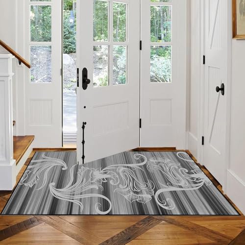 Tapis long antidérapant 80 x 330 cm de sol pour couloir et entrée lavable - 7