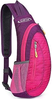 G4Free Sling Bags Men Shoulder Backpack Small Cross Body Chest Sling Backpack (Rose)