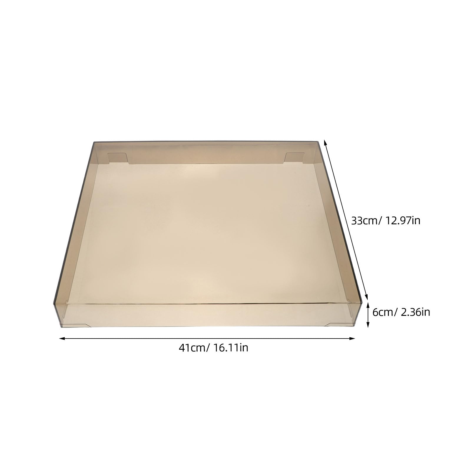 Coperchio protettivo trasparente per giradischi, 40,6 x 33 x 6,1 cm, in plastica, per giradischi in vinile, accessorio di ricambio per stereo.