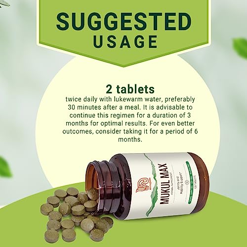 Nirogam Mukul Max - Herbal Ayurvedic Supplement For Optimal Joint Health | 120 Tablets #TOP7