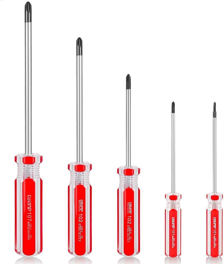 5 Piece Y Tip Screwdriver Set, Magnetic Tri Point Tip Screwdriver Bits Y000(1.5mm) Y00(2.0mm) Y0(3.0mm) Y1(4.0mm) Y2(5.0mm) Y Screwdriver Repair Tool