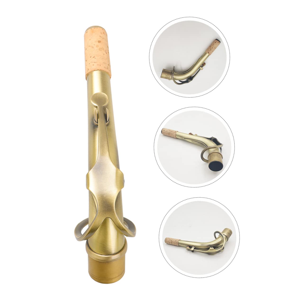 SUPVOX Sostituzione Collo Ottone Per Sassofono Con Accessorio Antico Per Performance Musicali Riduce La Perdita Aria e Migliora Suono