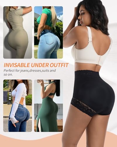 Image of Padded Underwear Butt Lifting Panties Butt Lifter Built-In Fake Butt Pads Tummy Control Shapewear for Women