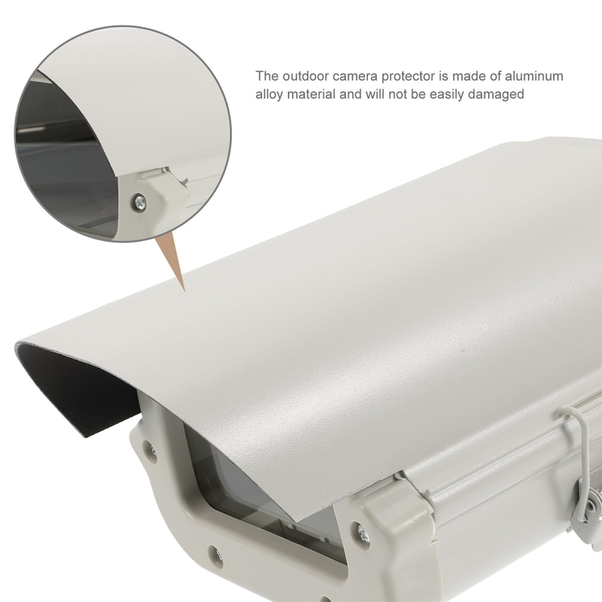 DOITOOL Wetterfeste Regenschutzhülle aus Aluminiumlegierung für Außenkameras und Monitor Kameras Robustes Schutzgehäuse für Kamera im Outdoor Bereich Staub