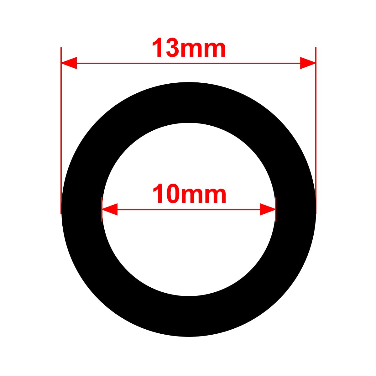 Wąż z gumy silikonowej klasy spożywczej, elastyczny, przezroczysty, do przenoszenia pompy, średnica 10 mm x średnica zewnętrzna 13 mm