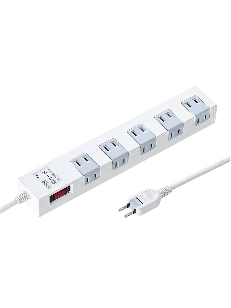 Amazon.co.jp: サンワサプライ 電源タップ 10個口・2P (3m