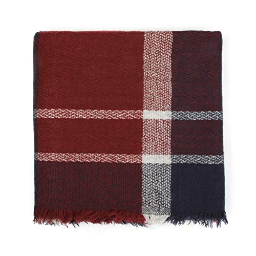 Women's Shawl Wrap Warm Scarf - Cozy Oblong/Plaid Blanket/Stripe Light Circle Infinity3