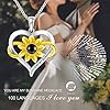 100 Languages I Love You Necklace Heart Necklace for Women Mom Wife Girlfriend You are My Sunshine Sunflower Pendant Necklaces Jewelry for Women Christmas Gifts