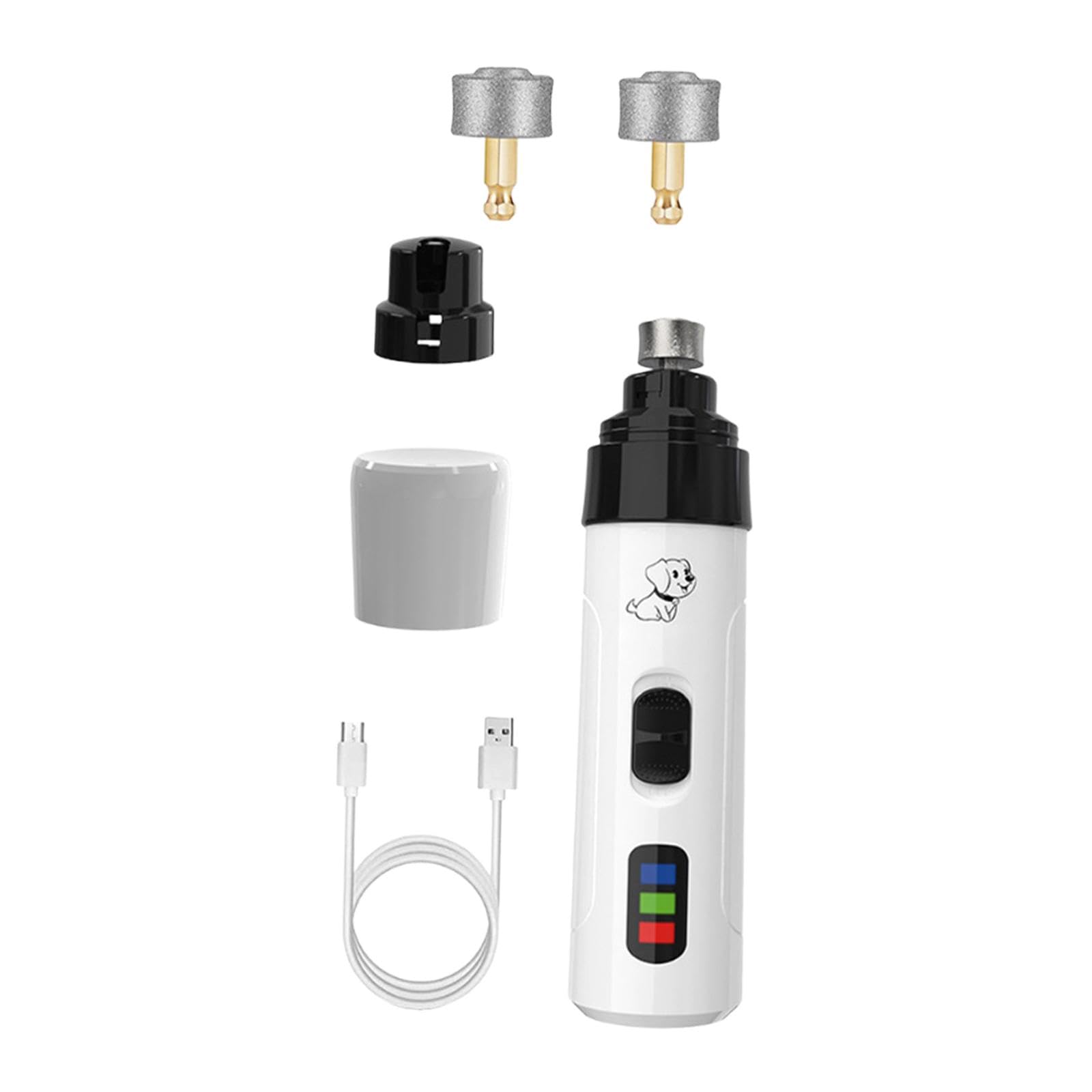 Pulidor de Uñas para Mascotas Esmeril de Cortauñas Eléctrico Lima para Animales Cuidado Profesional de Uñas Inalámbrico Y Recargable Adecuado