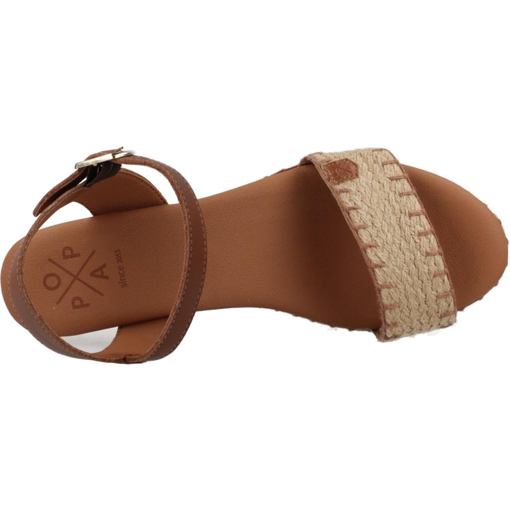 POPA Sandalia Casual de Ante y Yute, con Plataforma y cuña - CB35904-003 para: Mujer