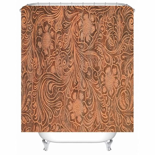 Rideau de douche en polyester imperméable de qualité supérieure avec motif rétro