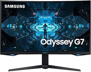 SAMSUNG Odyssey G7 Series 27-Inch WQHD (2560x1440) Gaming Monitor, 240Hz, Curved, 1ms, HDMI, G-Sync, FreeSync Premium Pro (LC27G75TQSNXZA)