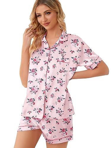 Image of Girls & Womens Satin Pajamas Set, Silk Button-Down Sleepwear 2 Piece Nightwear, 3 Years - Women XXL