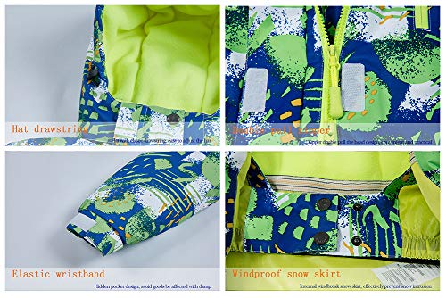 Image of Girls /Boys Snowsuits Hooded Insulated Windproof Winer Coats Ski Jacket Snow Pants Set