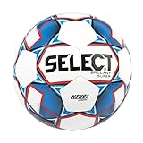 SELECT Bola de futebol brilhante Super NFHS, branco/vermelho/azul, tamanho 5