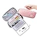 Produktbild Anyingkai Federmäppchen,Etui Stifte 3 Fach,Schreibwarenbeutel,Bleistift Beutel,Mäppchen Mädchen Teenager,Große Kapazität mit Reißverschluss Schlamperbox Student Make-up Tasche (Rosa)