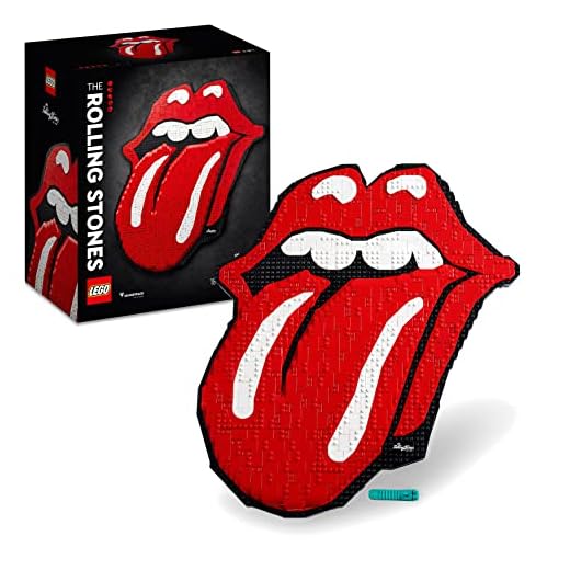 LEGO 31206 Art The Rolling Stones, Maqueta para Construir para Adultos, Decoración para Casa, Cuadro Moderno, DIY, Regalos para Músicos