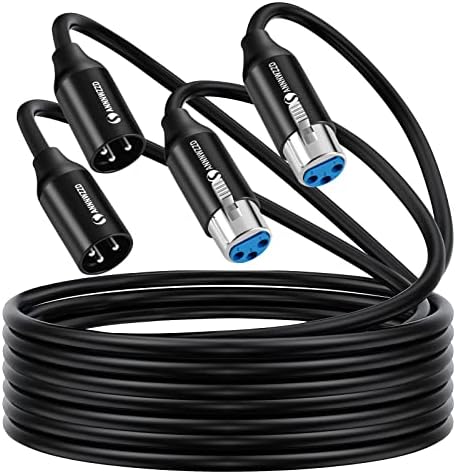LinkinPerk XLR CableXLR Male to Female Microphone Extension Cable for Microphone, Amplifier, Mixing Desk or Speaker System (1M)