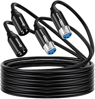LinkinPerk XLR CableXLR Male to Female Microphone Extension Cable for Microphone, Amplifier, Mixing Desk or Speaker System (1M)