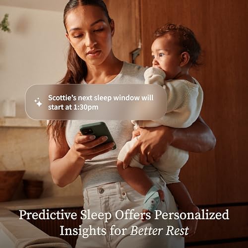Owlet Dream Sock Smart Wearable Baby Monitor Tracks Heart Rate & Oxygen in Real Time Parents Receive Alerts, Sleep Insights & More via App - Bedtime Blue — view 6