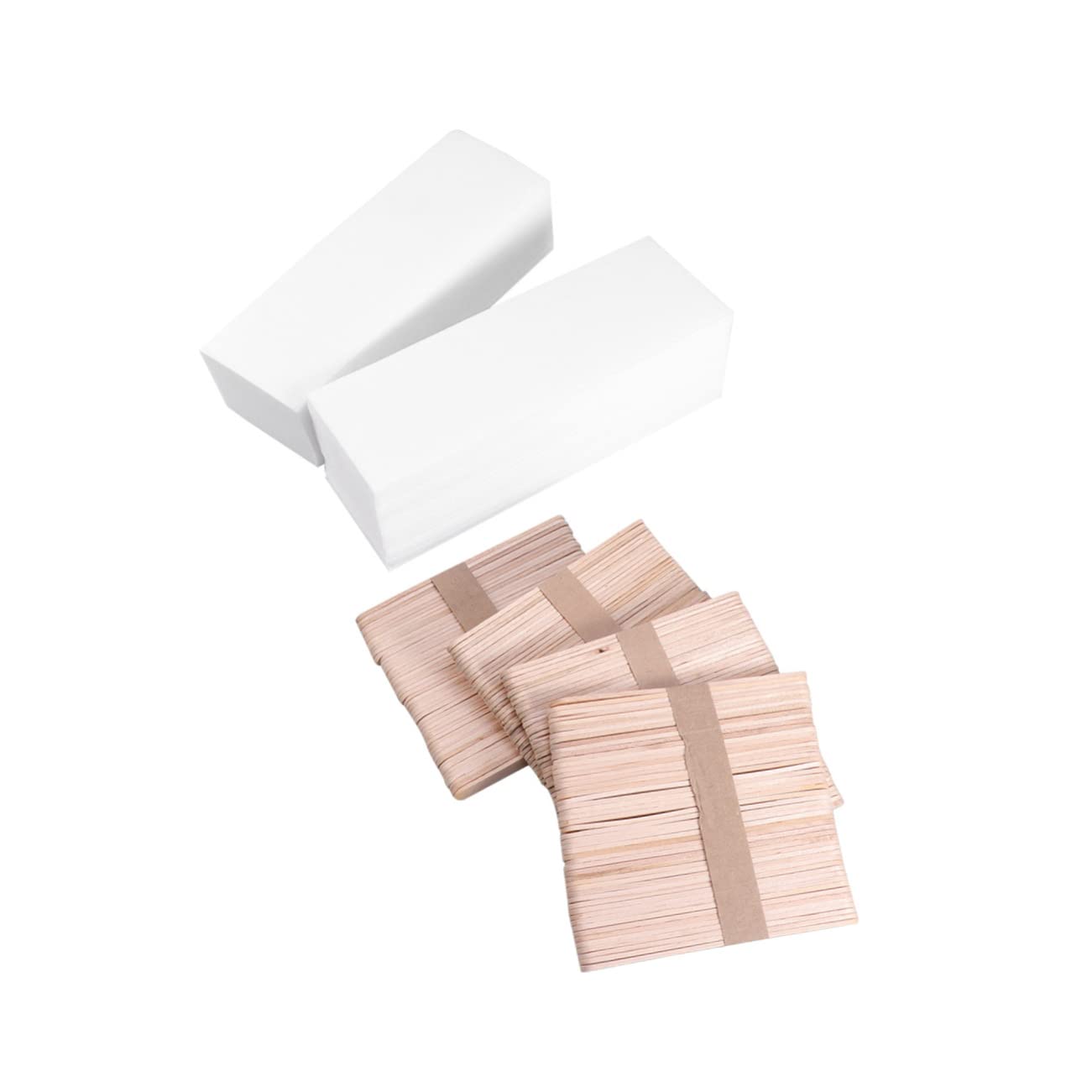Ipetboom Hair Removal Wax Strips and Paper Set 400 Pcs Comfortable Nonwoven No More Extra Tools Needed