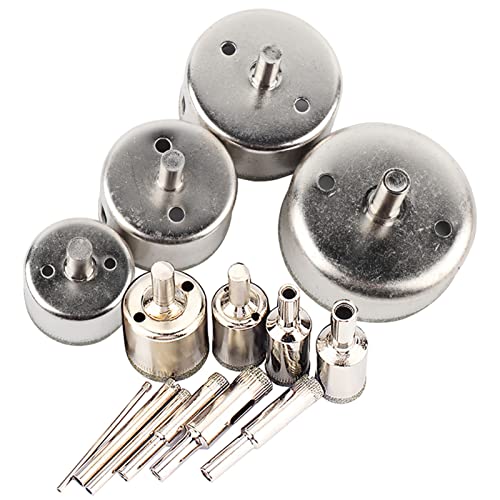 Set de 14 brocas sierra de diamante para vidrio 3-70mm miniatura 6