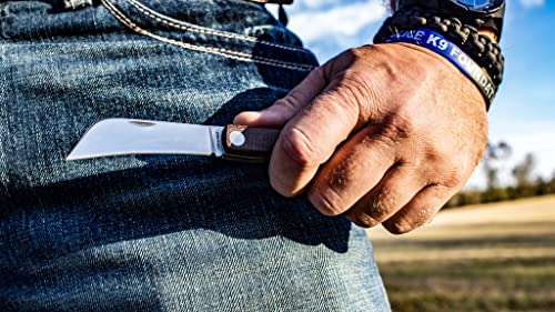 Battlbox Lord & Field The Farm-Hand Knife - 2.75" Blade Folding Pocket Knife - Denim Micarta Scales - Every-Day-Carry Tool Bushcraft #TOP1