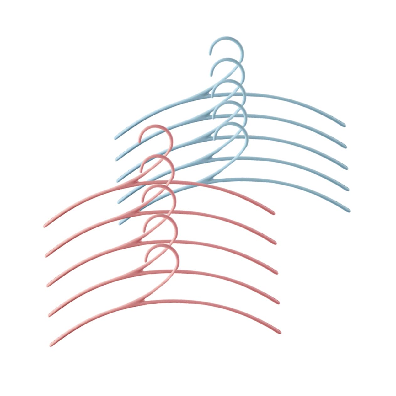 Ciieeo 10Pcs Clothes Hangers Non Slip Plastic Coat Hangers with Contoured Shoulder Design and Rustproof for Traceless Clothing Storage