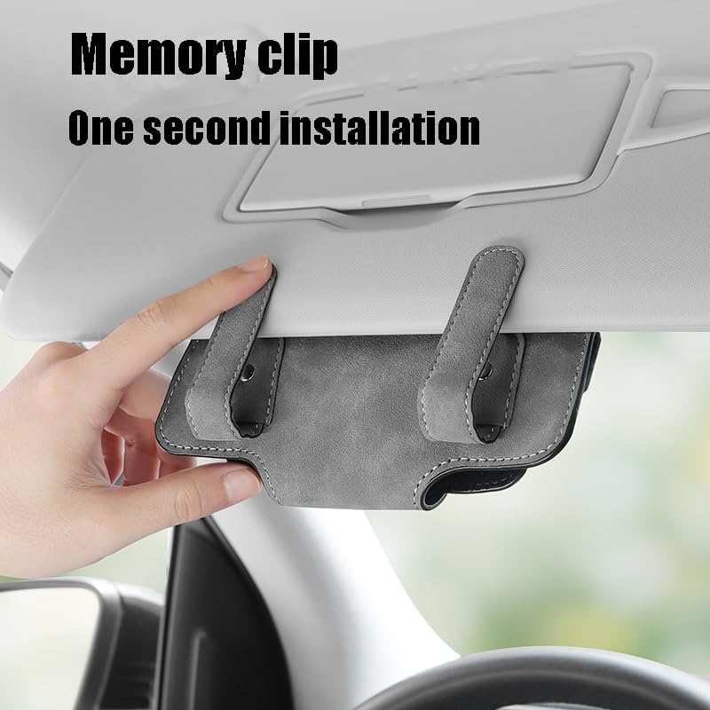 Car Glasses Frames for Infiniti QX60 SUV 7 Seats 2014-2024, Glasses Holders Sun Visor Glasses Clamp Sunglasses Holder Glasses Clip Visor Accessories,B