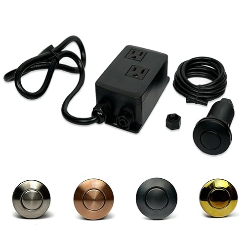 Interruptor de aire dual con kit (40b doble) (negro)