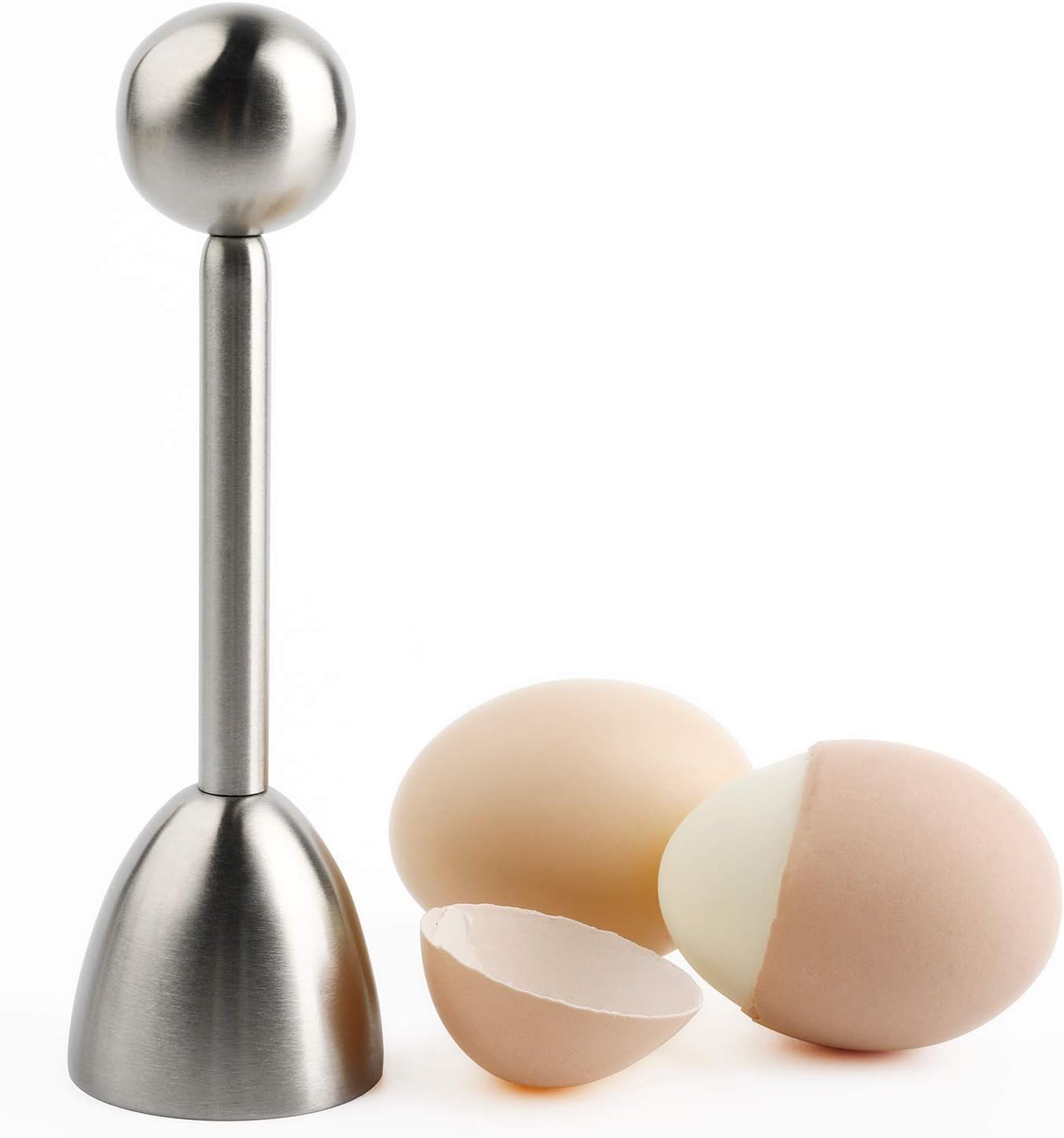 Eierköpfer Edelstahl Eier Cutter für Weiches Harte Gekochtes Eier Cracker eierschale Abscheiderentferner