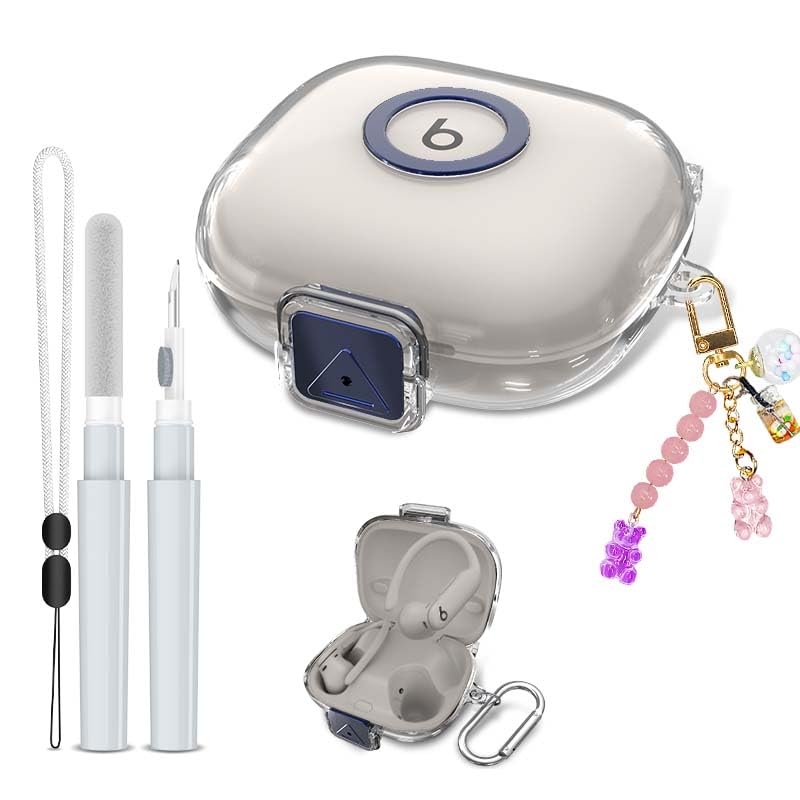 [Secure Lock] for Beats Powerbeats Pro 2 Case Cover (2025), LAKSDIURT Soft TPU Shockproof Protective Clear Case for Beats Powerbeats Pro 2 Accessories