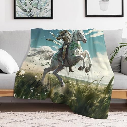 Couverture flanelle ultra douce motif cheval, le plaid d'exception 150x200cm - 3