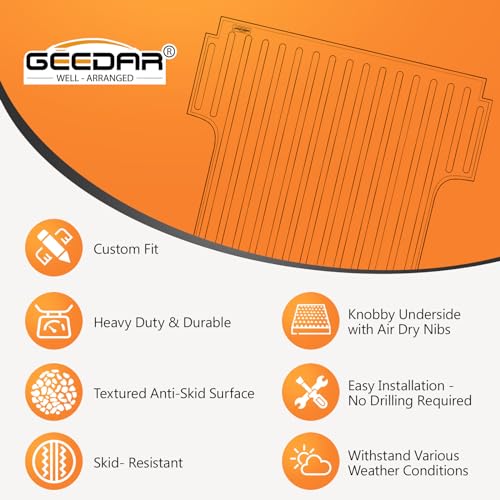 Heavy Duty Rubber Bed Mat for 2015-2024 Ford F-150 5.5 ft CrewCab, Includes 22-24 Lightning Crew/Super Crew, All Weather Liner, F150 Accessories, Black