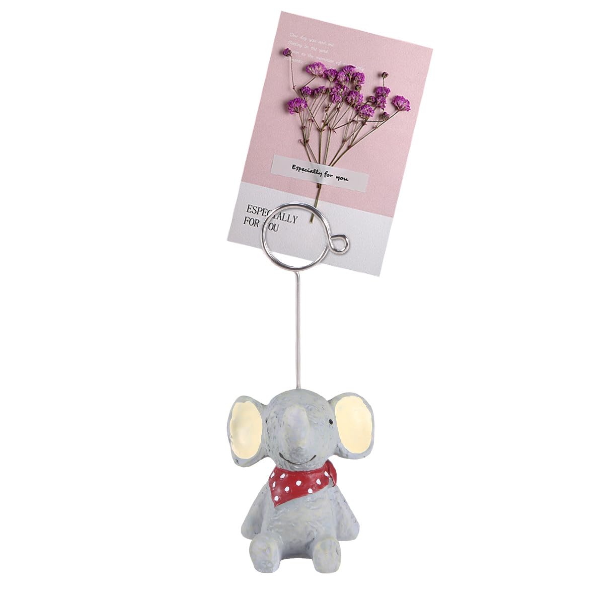 SHINEOFI Resin Animal Photo Clip Desk Ornament 6Pcs Cartoon Note Holders for Wedding Party Home Office Table Display and Business Card Organizer - Image 4