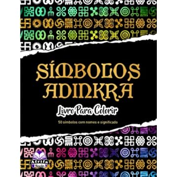 Capa do livro Símbolos Adinkra: Livro para colorir