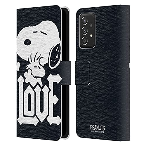 Étui Galaxy A53 5G Snoopy Peanuts housse portefeuille cuir avec fentes cartes