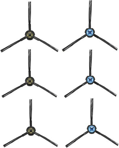 6 unids Cepillos laterales de repuesto para Ilife V8 V80 V8S X800 X785 X750 A9S A7 robot aspirador accesorios 3 pares izquierda y derecha azul y