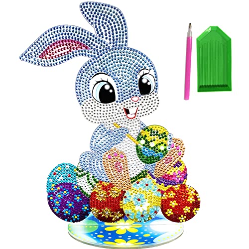 mohito Diamond Painting Ostern,DIY Diamant Painting Set Diamant Painting Kaninchen Diamond Painting Frühling für Kinder Kunst Handwerk Geschenk Cover