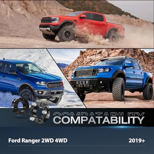 Image of Nilight 2.5inch Leveling Lift Kit for 2019 2020 2021 2022 Ford Ranger 2WD 4WD, Actual about 1.54 inch Strut Spacer, Suspension Strut Spacers, Raise Front End