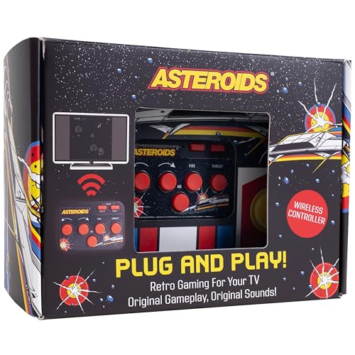 Fizz Creations Asteroids Console de jeux HDMI Plug & Play Rétro TV Arcade