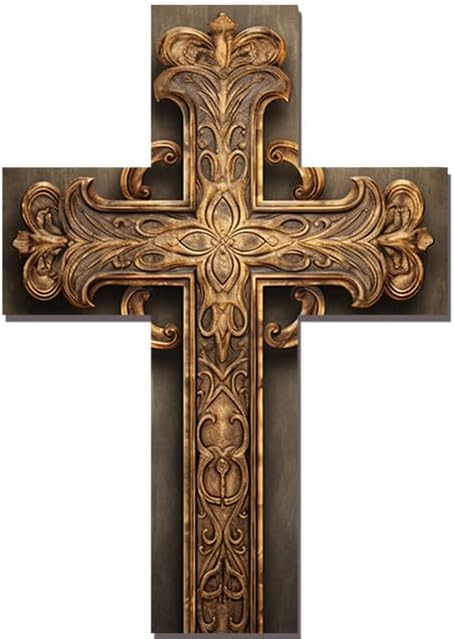 Miniatura 11 de JIBEVEYYI -Cruz de madera, decoración de pared cruzada, cruces decorativas para la pared, cruz religiosa decoración del hogar, cruz de pared de