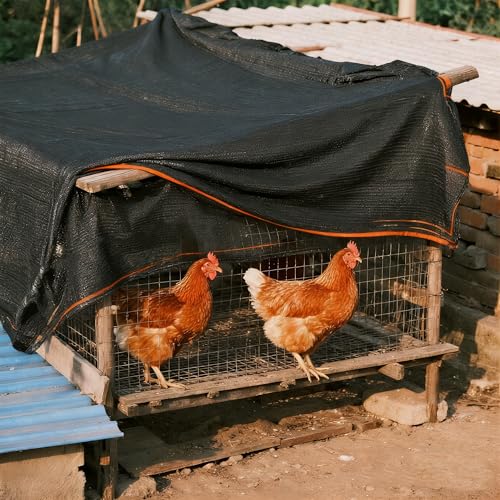 Image of winemana Black Shade Cloth 90%, 4x20 FT Mesh Tarp - Garden Shade for Greenhouse, Patio, Vegetables, Plants Cover and Chicken Coops, Sun Shade Net for Outdoor Protection with Reinforced Grommets