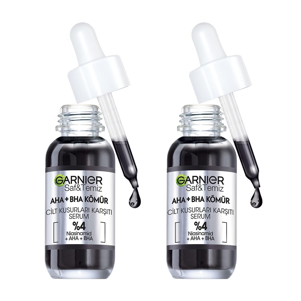 Garnier 2'li AHA+BHA CİLT KUSURLARI KARŞITI SERUM%4 [NİASİNAMİD + PEELING ETKİLİ AHA+BHA] 30ML Cilt Bakım Seti