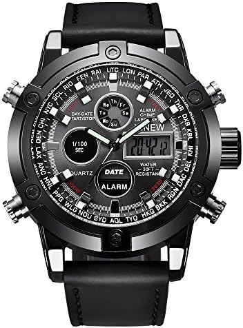 Watches for Men Hessimy Men's Digital Sports Watch LED Screen Large Face Military Watches and Waterproof Casual Luminous Electronics Watch Back Light Outdoor Simple Army Wrist Watch