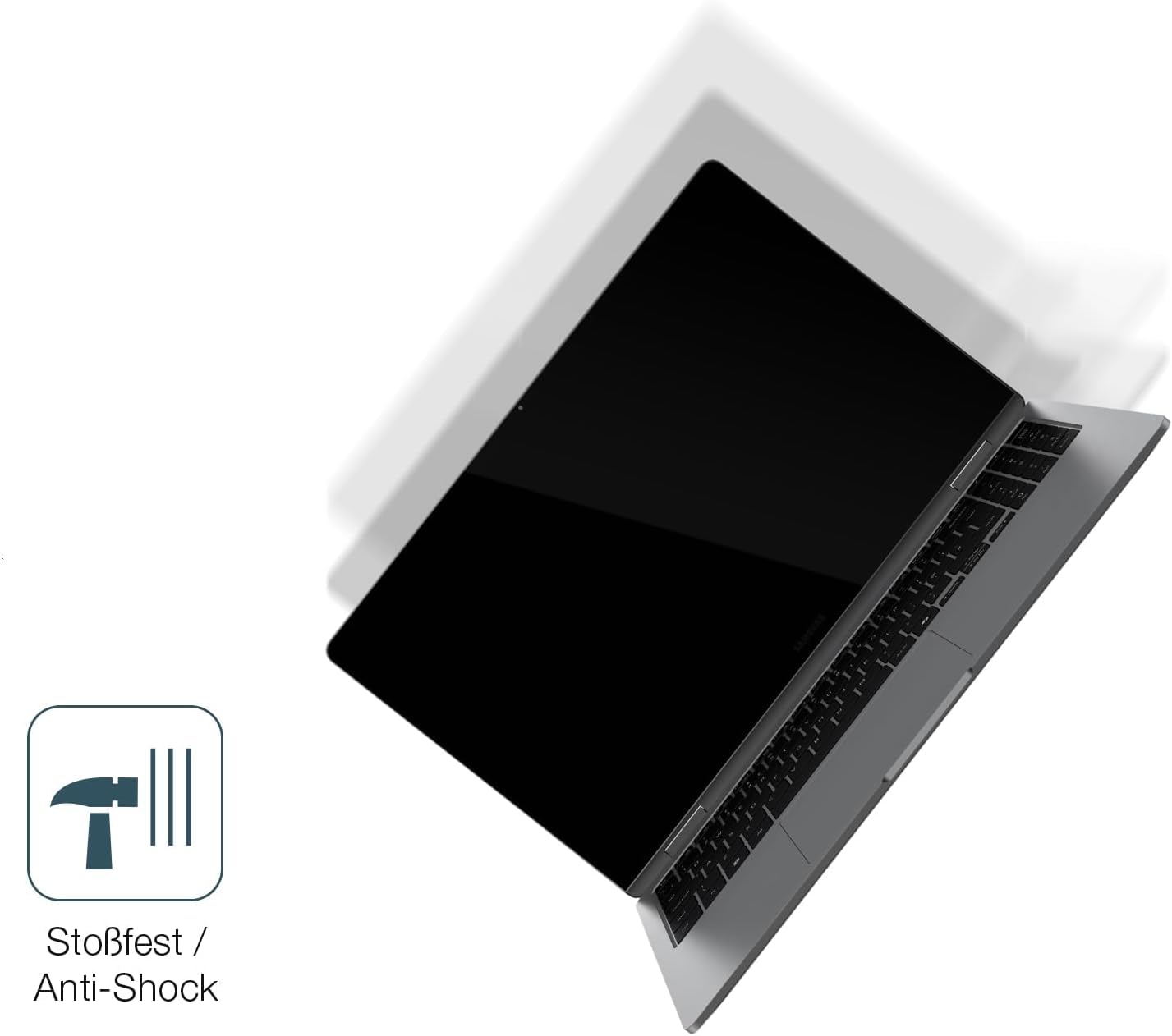 dipos 2x Protector de Pantalla 9H claro para Samsung Galaxy Book 5 Pro 360 | Transparente, no se rompe ni astilla, no es cristal, antigolpes, antiarañazos, sin burbujas, apto para fundas, autoadhesivo