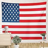 Wandteppich Die Flagge Der Vereinigten Staaten Von Amerika Tapisserie Für Schlafzimmer Waschbar Dekoration Picknickdecke, Für Party Dekor, Wohnheim, Schlafzimmer, 73x95cm