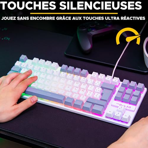 Clavier gaming compact avec 15 macros programmables Keyz Caesium RGB