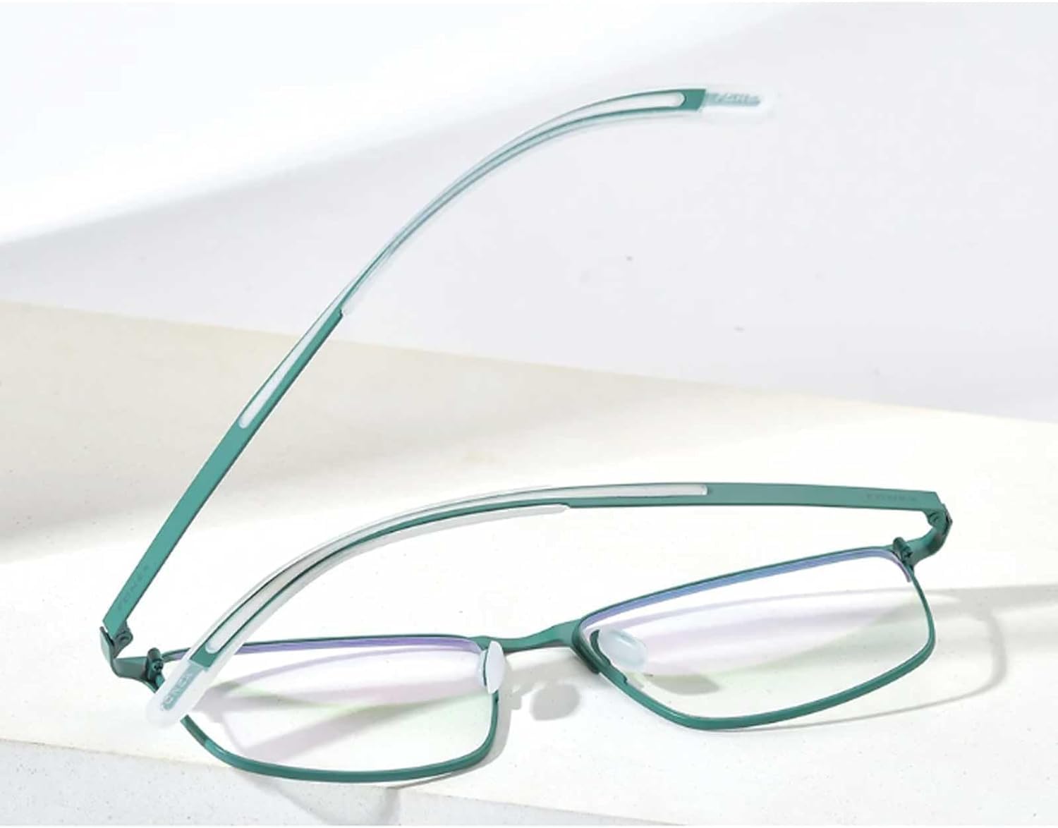 Kwadratowe oprawki do okularów tytanowe męskie oprawki na okulary antypoślizgowe silikonowe oprawki do okularów minimalistyczny design stylowa oprawka do okularów